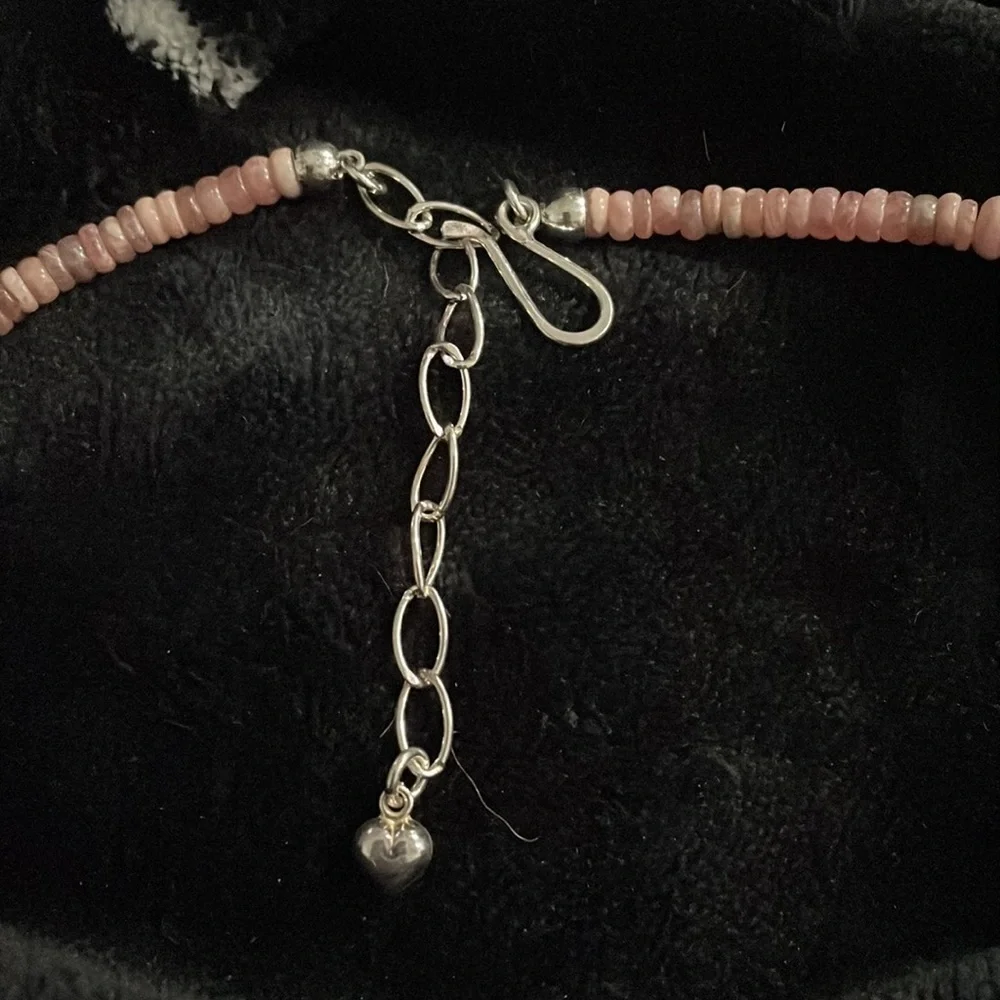 Rhodochrosite bead necklace by Jay King - Picture 10 of 13